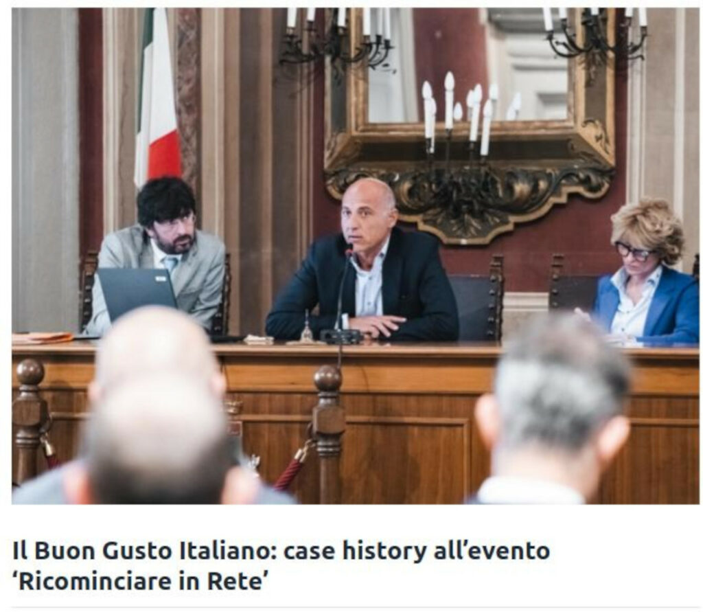 Foto anteprima dell'articolo "Il Buon Gusto Italiano: case history all’evento ‘Ricominciare in Rete’" scritto dall'Avvocato Eva Bredariol, PhD